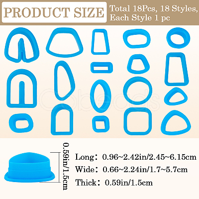 1 Set Plastic Clay Molds DIY-CP0010-78C-1