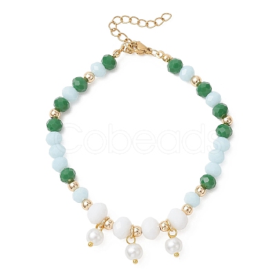 Adjustable Glass Pearl Beaded Bracelets BJEW-JB13040-1