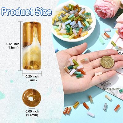 300Pcs Opaque Acrylic Beads MACR-CJ0002-37-1