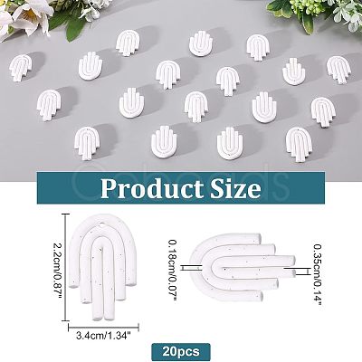 20Pcs Handmade Polymer Clay Pendants CLAY-CA0001-18-1