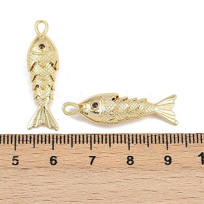 Brass Micro Pave Cubic Zirconia Pendants X-KK-A269-01B-G-1