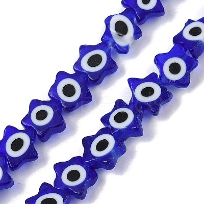 Handmade Evil Eye Lampwork Beads Strands LAMP-G166-02E-1