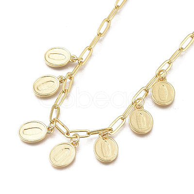 Brass Pendant Necklaces NJEW-M185-01G-1