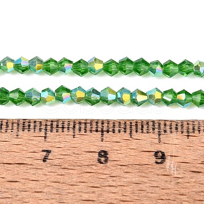 AB Color Plated Transparent Glass Beads Strands GLAA-G127-01Q-1