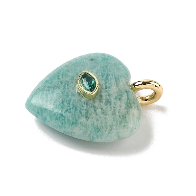 Natural Amazonite Pendants G-P585-03G-10-1