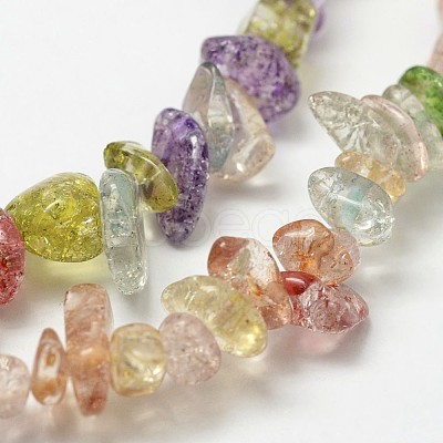 Crackle Glass Bead Strands X-G-F328-18-1