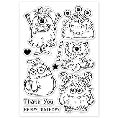 Custom Summer Theme PVC Plastic Clear Stamps DIY-WH0631-0731-1