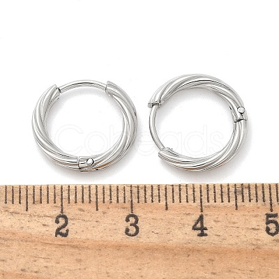 304 Stainless Steel Twist Hoop Earrings for Women EJEW-A130-02A-P-1