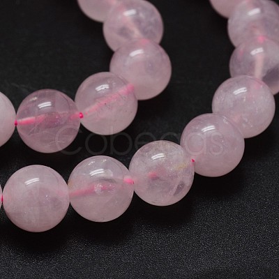 Natural Madagascar Rose Quartz Beads Strands G-K285-33-8mm-02-1