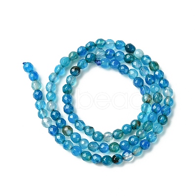 Natural Stripe Agate Beads Strands G-G581-4mm-05-1