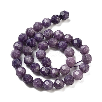 Natural Lepodolite Beads Strands G-C150-B03-02-1