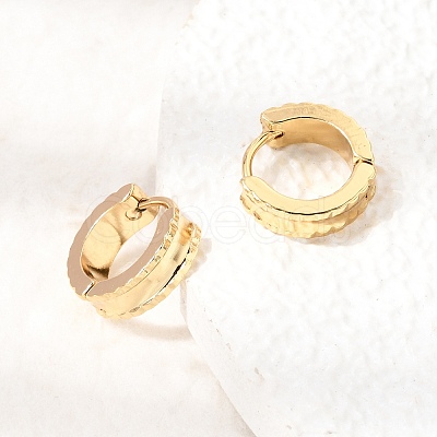 201 Stainless Steel Hoop Earrings SA-CBA4A0D-04G-1