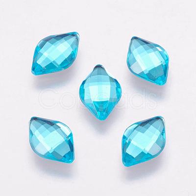Taiwan Acrylic Rhinestone Cabochons ACRT-G021-11mm-25-1