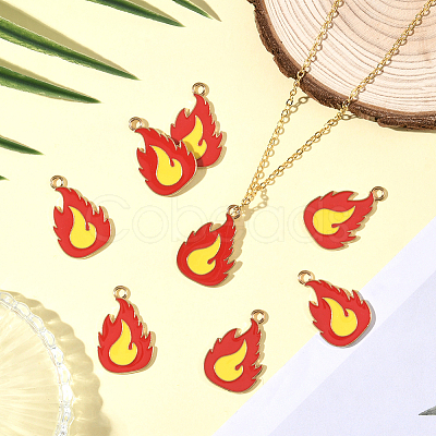 24Pcs Firefighting Theme Alloy Enamel Pendants ENAM-SC0007-23-1