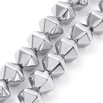 Electroplated Non-magnetic Synthetic Hematite Beads Strands G-G862-01-1