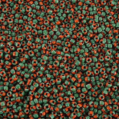 12/0 Two Tone Opaque Glass Seed Beads SEED-T006-01A-A01-1