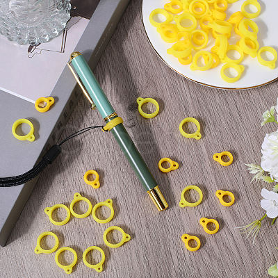 60Pcs 2 Style Silicone Pendant SIL-GF0001-42A-1