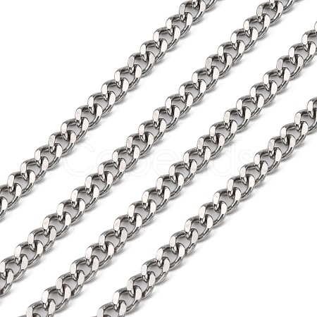 Tarnish Resistant 304 Stainless Steel Twist Chains CHS-K001-19-4.5mm-1