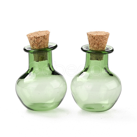Round Glass Cork Bottles Ornament GLAA-D002-03B-1