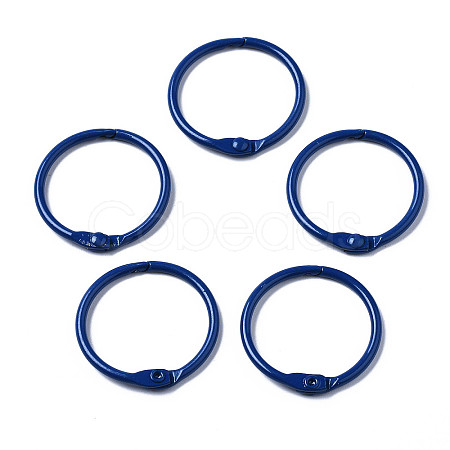 Spray Painted Iron Split Key Rings IFIN-T017-01B-1