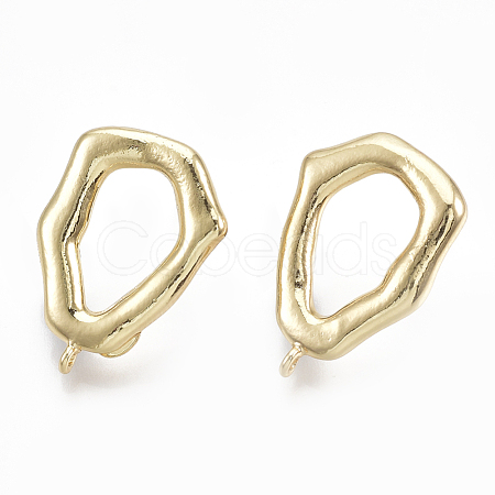 Brass Stud Earring Findings KK-S348-103-1