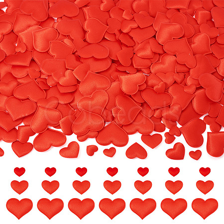 300Pcs 3 Styles Polyester Sponge Heart Confetti DIY-TA0012-61-1