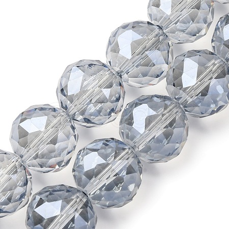 Transparent Electroplate Glass Beads Strands EGLA-N002-34H-F03-1