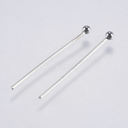 Tarnish Resistant 304 Stainless Steel Ball Head Pins STAS-F146-02P-25.5mm-1