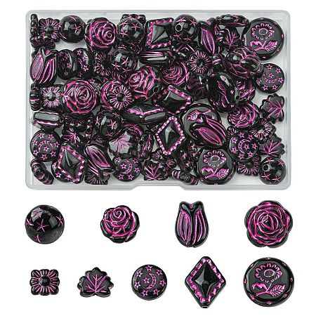 9 Style Opaque Acrylic Beads OACR-FS0001-51-1