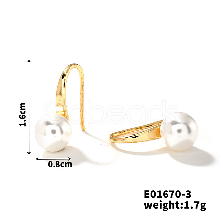 Summer Chic Imitation Pearl Ear Studs Fashion European American Style Earrings LS-CK5896-3-1