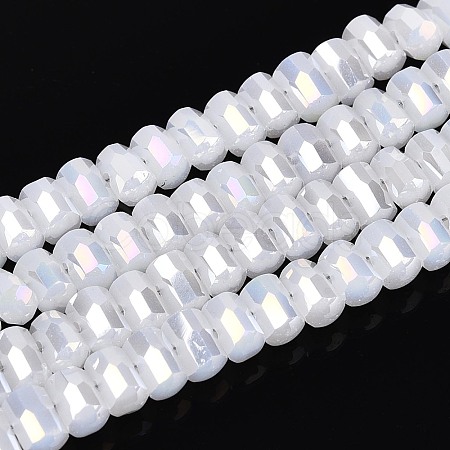 Electroplate Imitation Jade Glass Beads Strands EGLA-N022-09A-D03-1