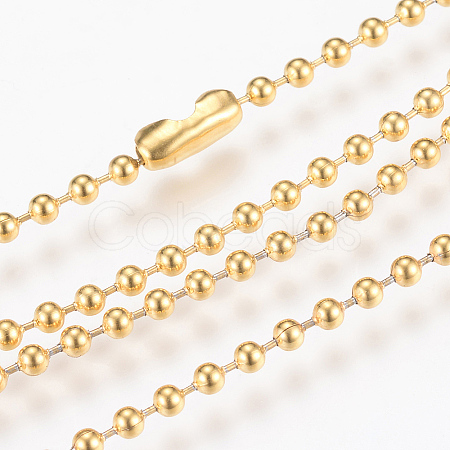 304 Stainless Steel Ball Chain Necklace LS-MAK-R012-01G-1