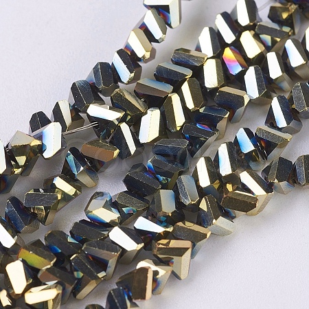 Electroplate Glass Beads Strands EGLA-J145-4mm-FP03-1