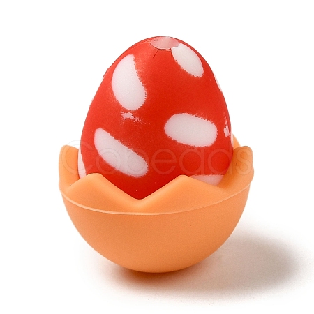Easter Eggshell Food Grade Eco-Friendly Silicone Focal Beads SIL-Q022-06C-1