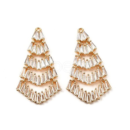 Brass Micro Pave Cubic Zirconia Pendants KK-F901-01D-G-1