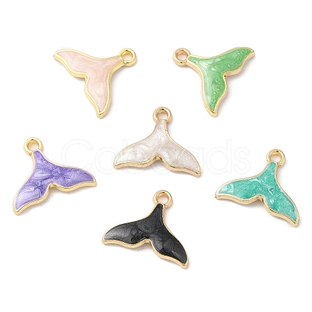 Eco-friendly Alloy Enamel Pendants PALLOY-M212-22G-1