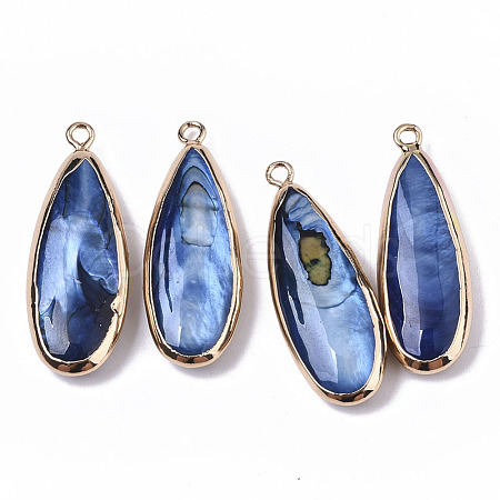 Natural Freshwater Shell Pendants X-SHEL-R047-03A-1