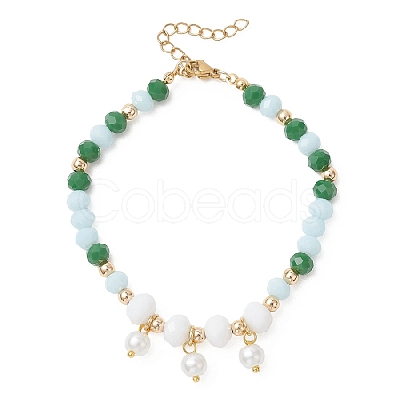 Adjustable Glass Pearl Beaded Bracelets BJEW-JB13040-1