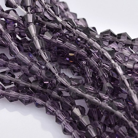 Faceted Bicone Glass Beads Strands EGLA-P017-4mm-03-1