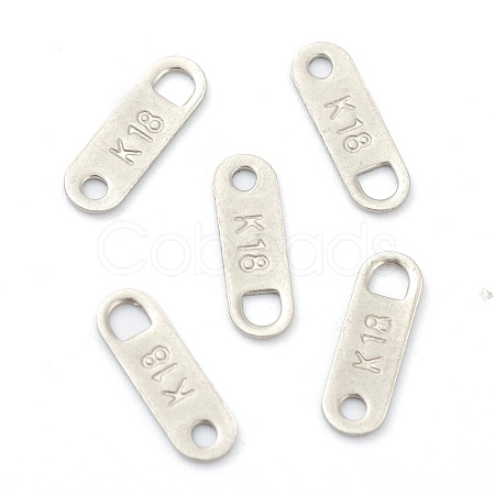 Tarnish Resistant 201 Stainless Steel Chain Tabs STAS-G245-10-1