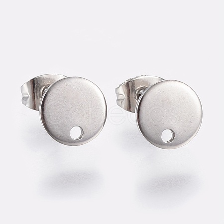 Non-Tarnish 304 Stainless Steel Stud Earring Findings X-STAS-K184-01-01P-1