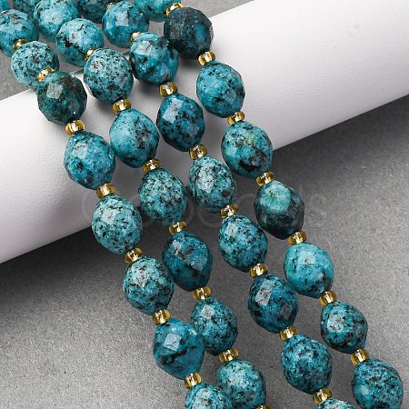 Natural Sesame Jasper Dyed Beads Strands G-D305-B02-01-1
