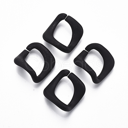 Spray Painted CCB Plastic Linking Rings CCB-R104-04B-01-1