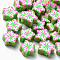 Handmade Polymer Clay Beads, for DIY Jewelry Crafts Supplies, Flower, Yellow Green, 9~12x9~12x4~5mm, Hole: 1.6mm