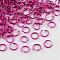 Aluminum Wire Open Jump Rings, Medium Violet Red, 20 Gauge, 6x0.8mm, Inner Diameter: 5mm, about 2150pcs/50g