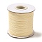 Waxed Polyester Cord, Bead Cord, Beige, 0.5mm, about 169.51~174.98 Yards(155~160m)/Roll