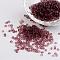 12/0 2mm Transparent Glass Seed Beads, Round, Pale Violet Red, 2mm, Hole: 1mm, about 3100pcs/50g