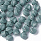 Opaque Acrylic Beads, Twist, Aqua, 14.5x14x14mm, Hole: 1.6mm, about 390pcs/500g