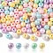 Opaque Acrylic Beads, Round, Mixed Color, 10x9mm, Hole: 2mm