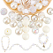 PandaHall Elite 1 Set Mixed Style Acrylic Round Beads Sets, Beige, 19~20mm, Hole: 2mm, about 50pcs/bag